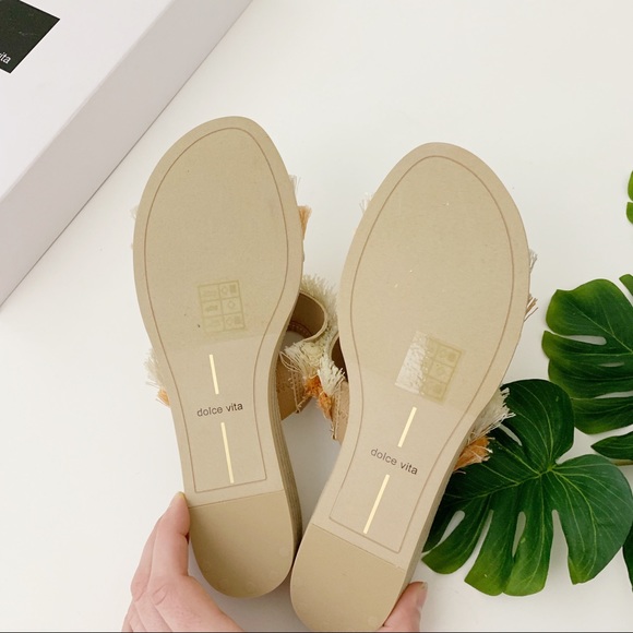 Dolce Vita Fringe Slide on Sandal with Wedge - Picture 6 of 6